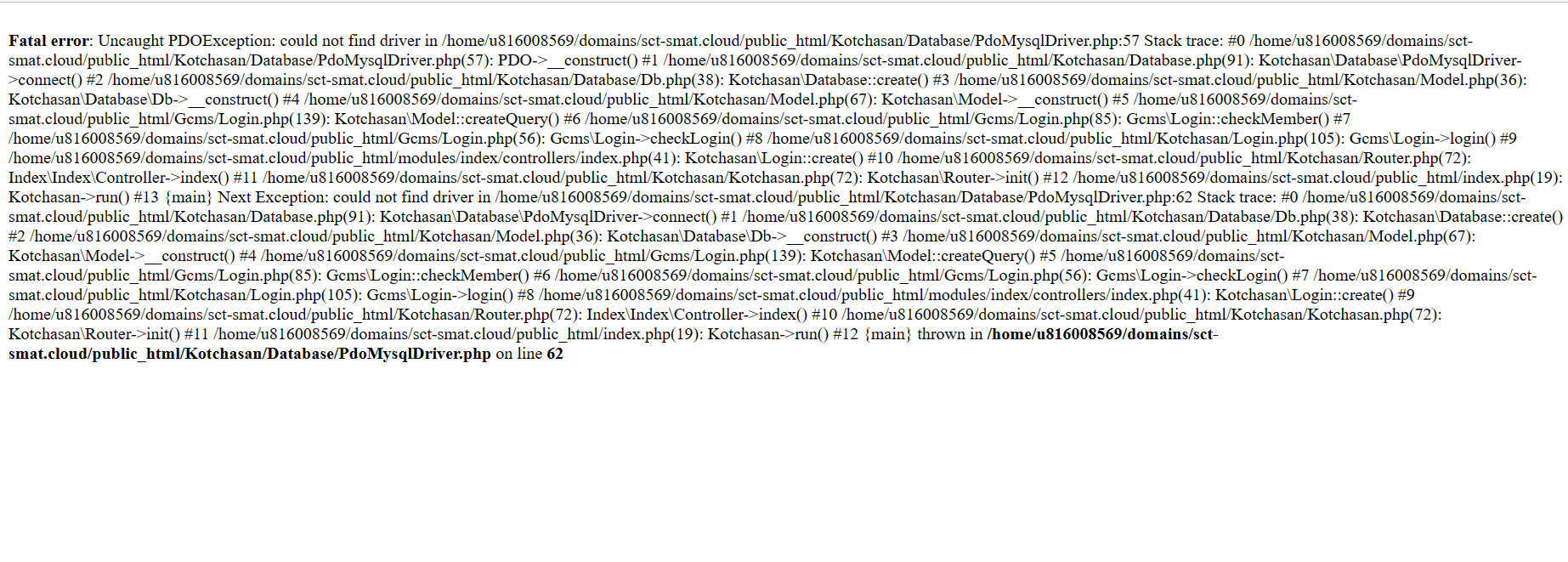 ติดตั้งฐานข้อมูลแล้ว SQLSTATE[HY000] [1045] Access denied for us