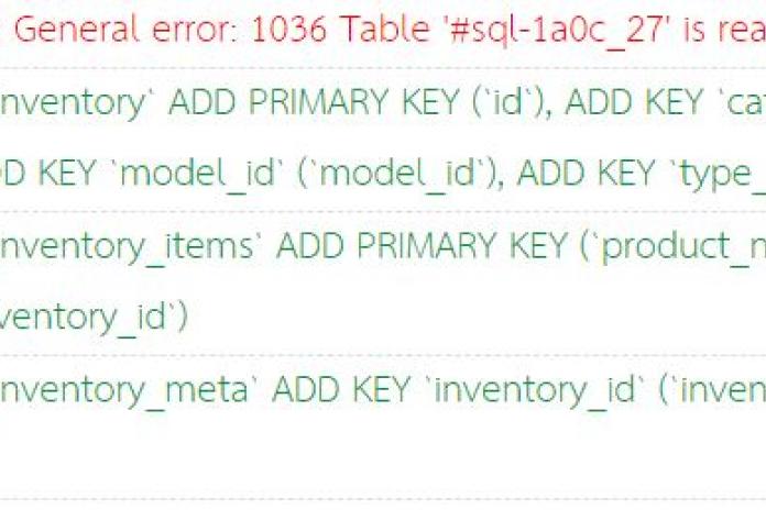 ระบบแจ้งซ่อม install ไม่ผ่าน ขึ้น Error SQLSTATE[HY000]: General